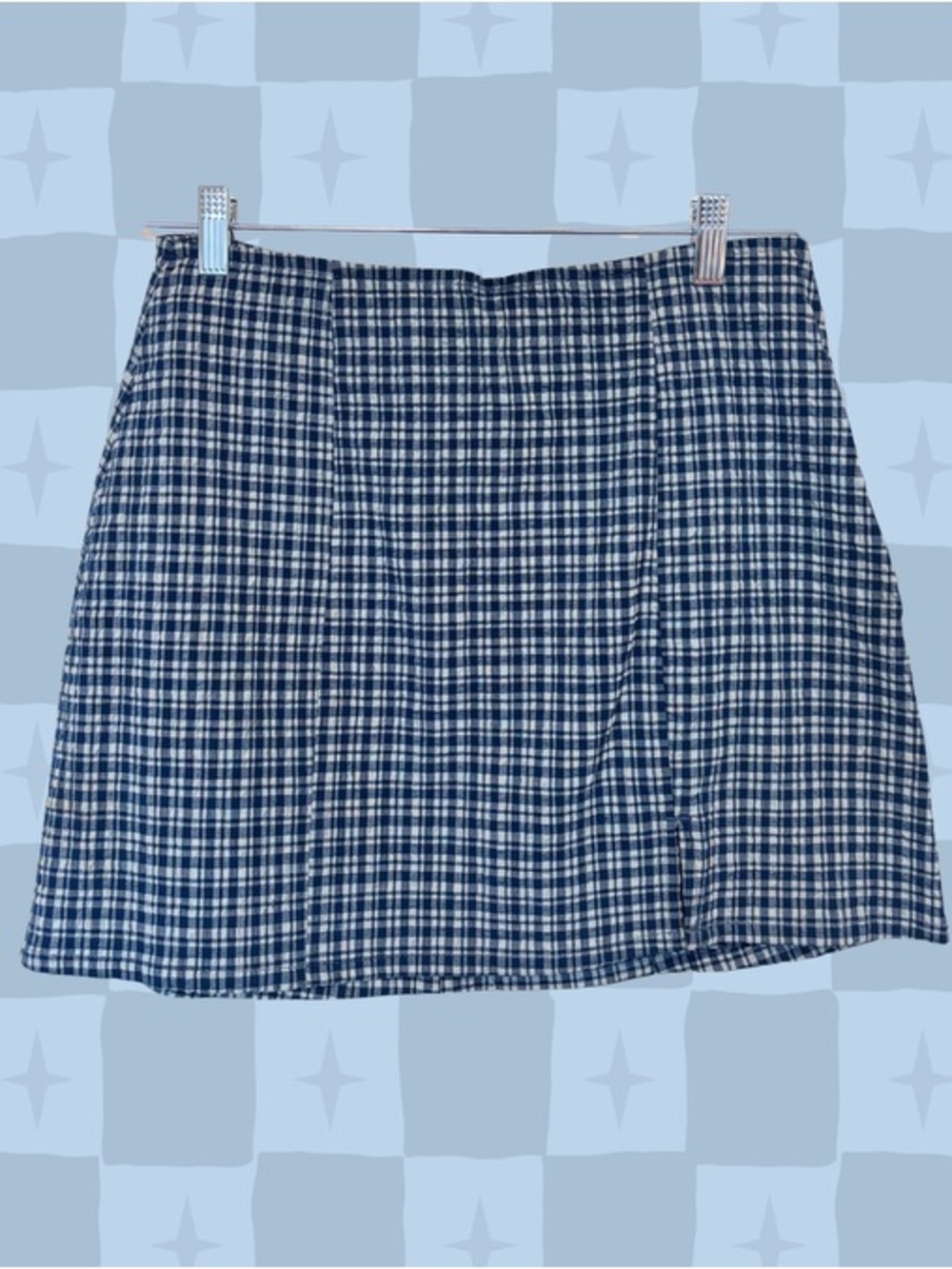 BDG Blue Plaid Mini Skirt